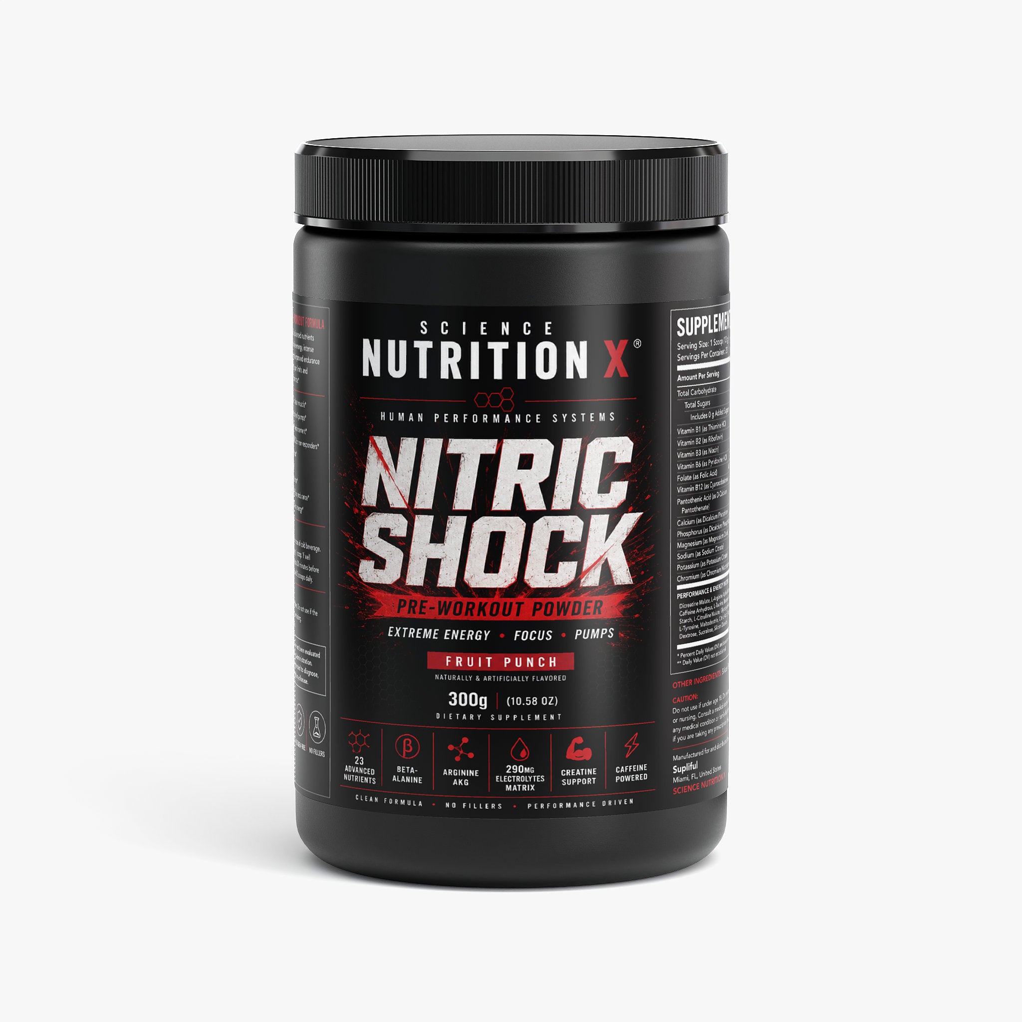 Nitric Shock Pre-Workout Powder (Fruit Punch)