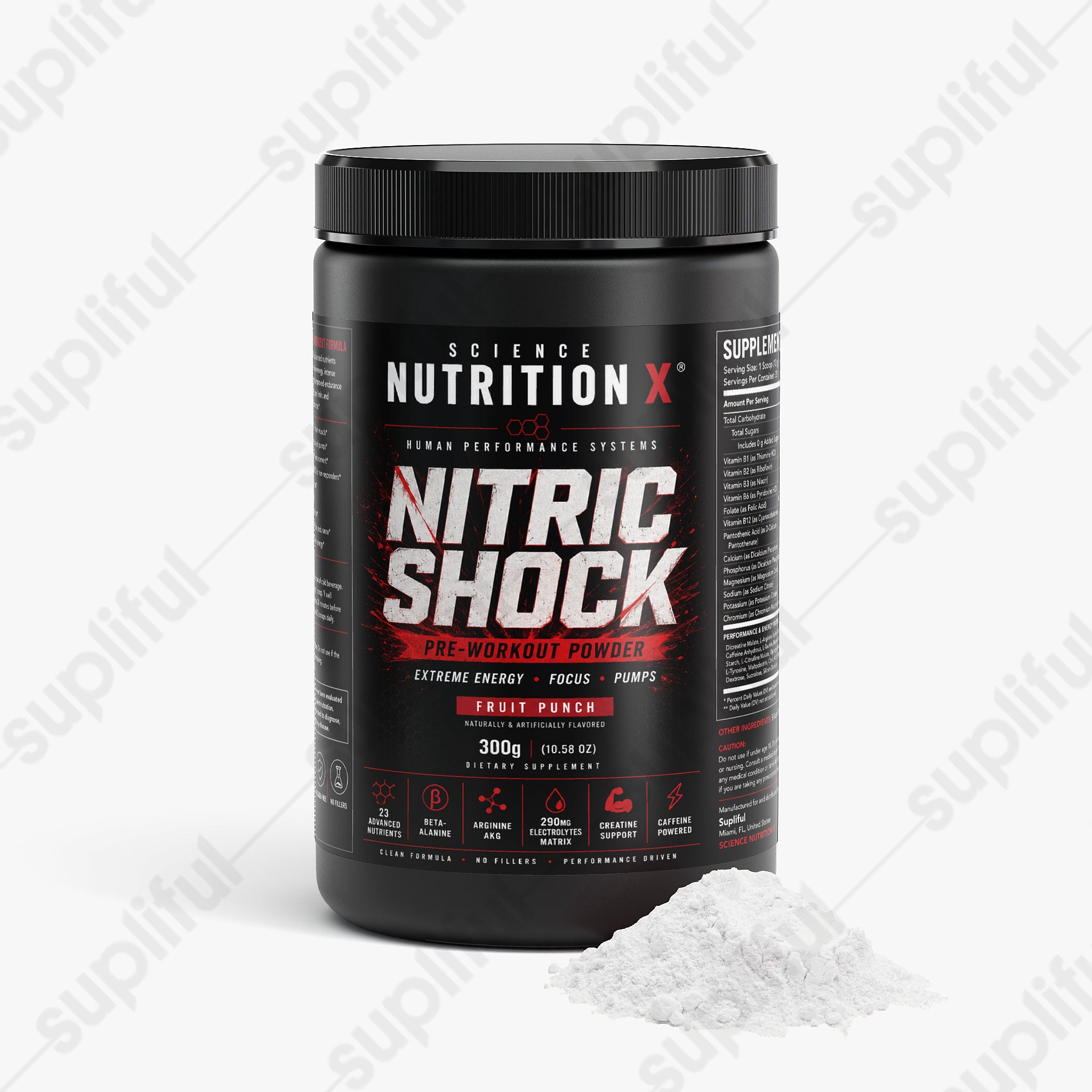 Nitric Shock Pre-Workout Powder (Fruit Punch)