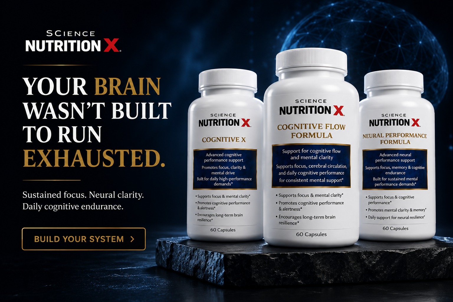SNX Neural Stack Engineered for minds that don't quit.